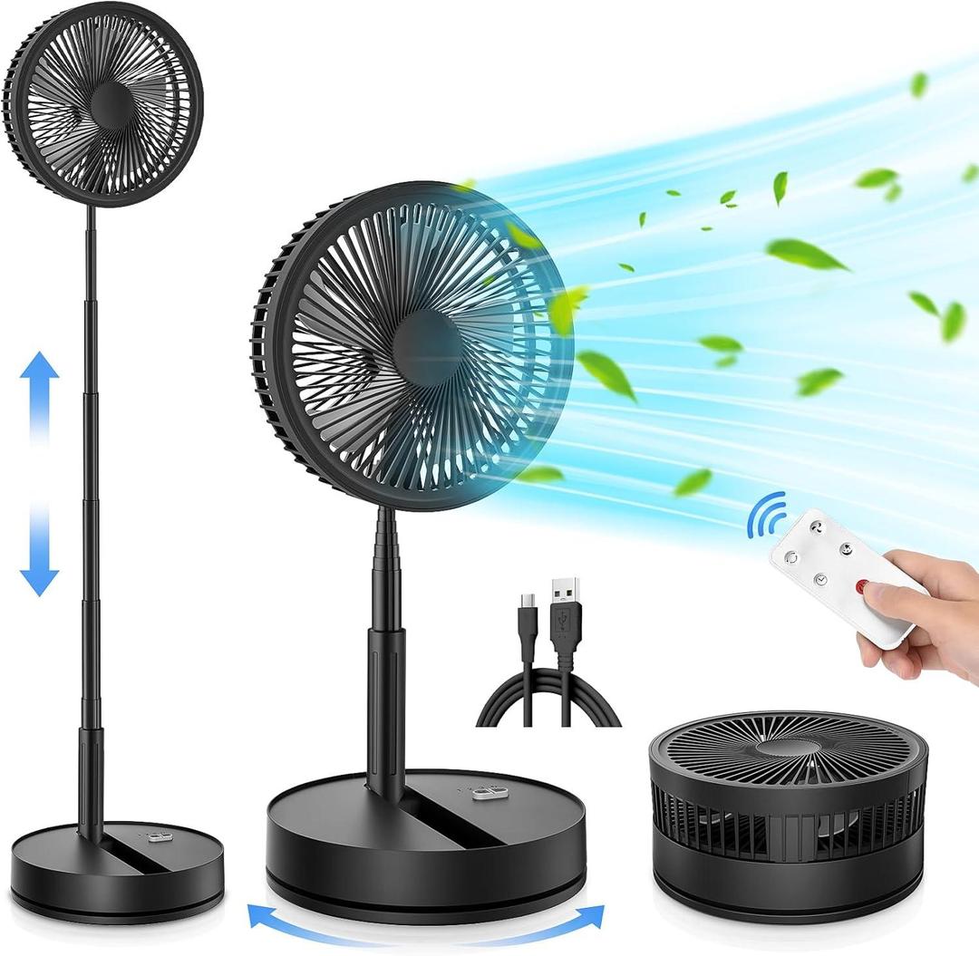 Portable Rechargeable Desk Fan 7200mAh USB Cooling Fan for Home Office Bedroom Travel